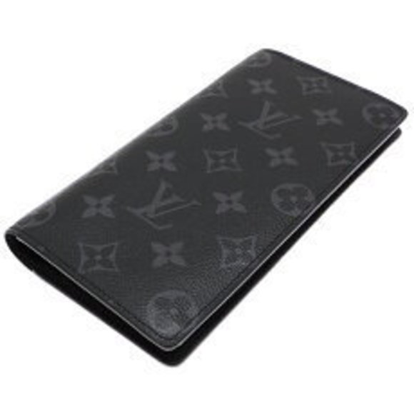 Louis Vuitton Portefeuille Black Monogram Eclipse Brazza Wallet Long - Picture 3 of 9